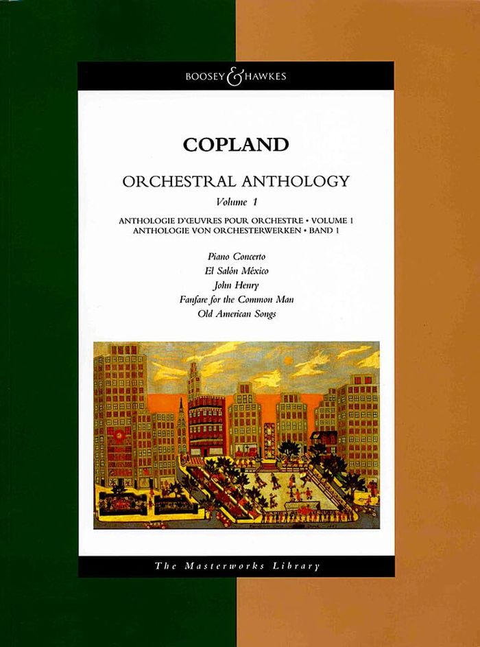 Couverture du livre « THE MASTERWORKS LIBRARY - VOL. 1 - ANTHOLOGIE D'OEVRES POUR ORCHESTRE - VOL. 1. ORCHESTRA. PARTITION » de Aaron Copland, librairie Les Contes Infusés à Corte