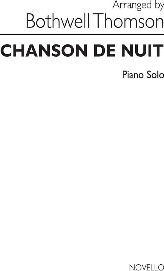 Couverture du livre « EDWARD ELGAR: CHANSON DE NUIT PIANO », librairie Les Contes Infusés à Corte