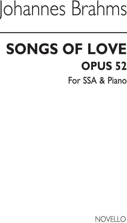 Couverture du livre « BRAHMS: SONGS OF LOVE » de Brahms, (ar Johannes, librairie Les Contes Infusés à Corte