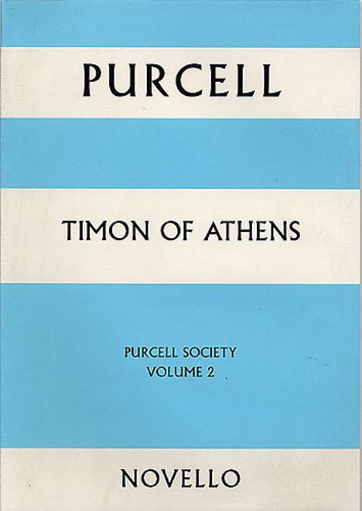 Couverture du livre « PURCELL SOCIETY VOLUME 2 - TIMON OF ATHENS (PAPERBACK FULL SCORE) CHANT » de Purcell, (arti Henry, librairie Les Contes Infusés à Corte