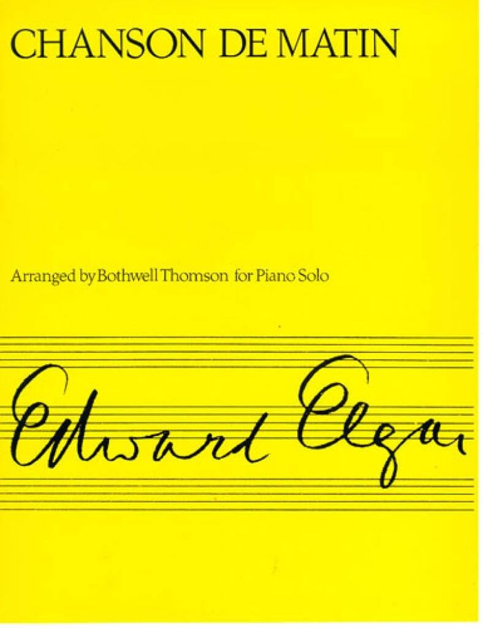 Couverture du livre « ELGAR: CHANSON DE MATIN PIANO » de Elgar, (artis Edward, librairie Les Contes Infusés à Corte
