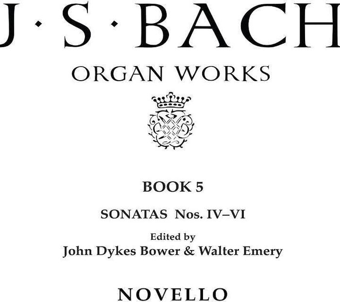 Couverture du livre « J.S. BACH: ORGAN WORKS VOL.5 (NOVELLO) » de Bach, Sebasti Johann, librairie Les Contes Infusés à Corte