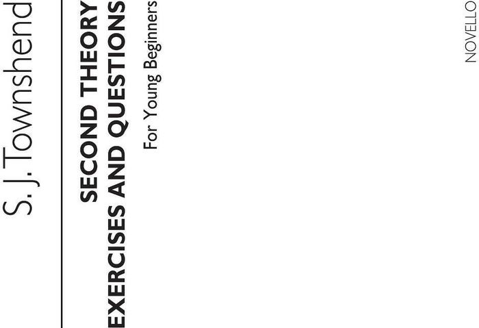 Couverture du livre « SECOND THEORY EXERCISES AND QUESTIONS LIVRE SUR LA MUSIQUE », librairie Les Contes Infusés à Corte