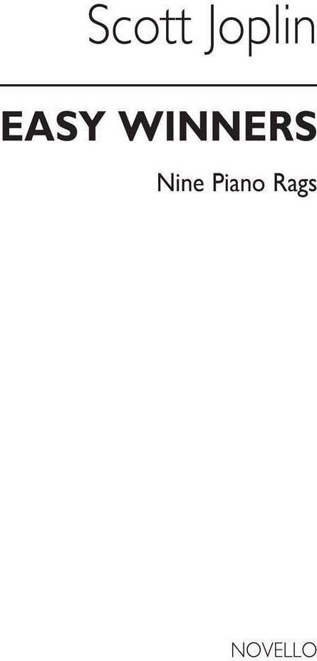 Couverture du livre « SCOTT JOPLIN: EASY WINNERS PIANO », librairie Les Contes Infusés à Corte