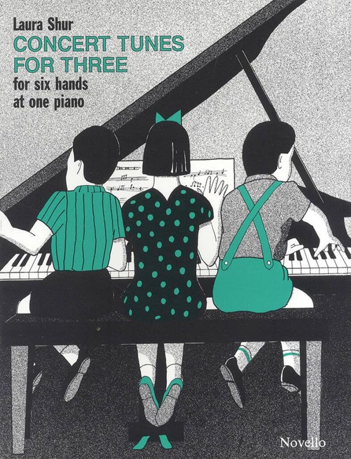 Couverture du livre « LAURA SHUR: CONCERT TUNES FOR THREE PIANO » de Shur, (artist) Laura, librairie Les Contes Infusés à Corte