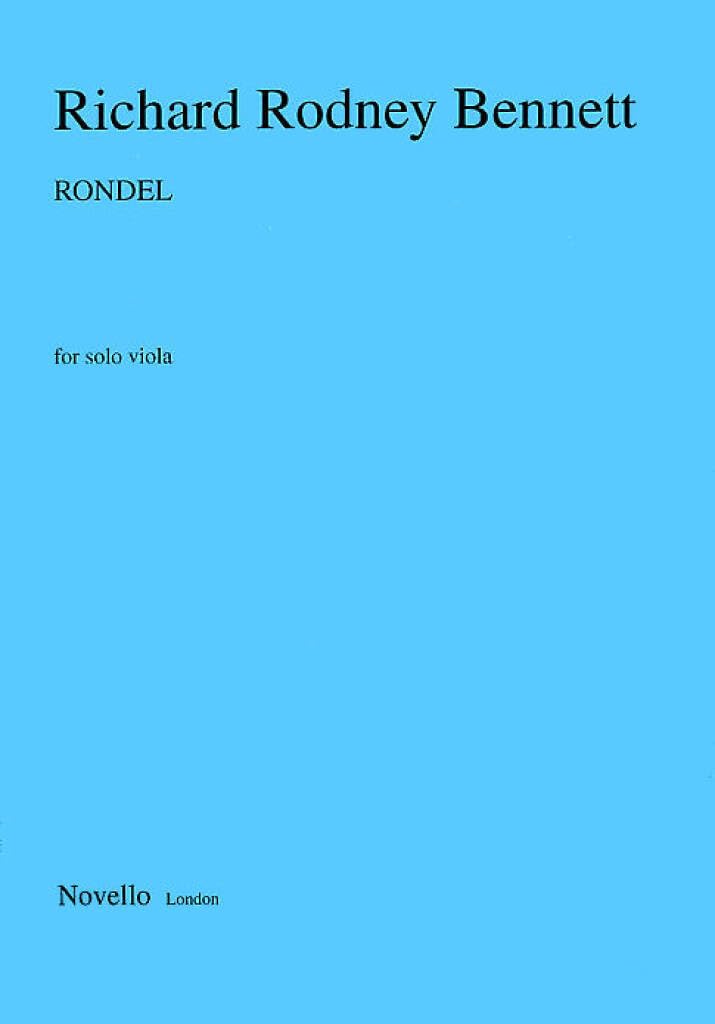 Couverture du livre « RICHARD RODNEY BENNETT: RONDEL FOR SOLO VIOLA » de Bennett, Rod Richard, librairie Les Contes Infusés à Corte