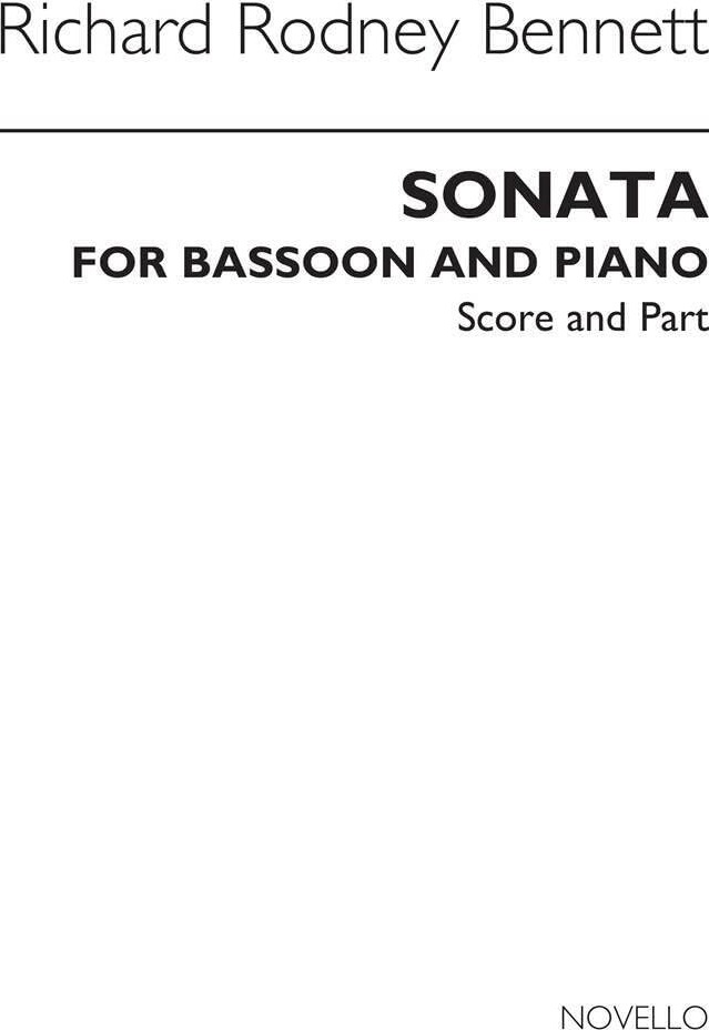 Couverture du livre « RICHARD RODNEY BENNETT: SONATA FOR BASSOON AND PIANO » de Bennett, Rod Richard, librairie Les Contes Infusés à Corte