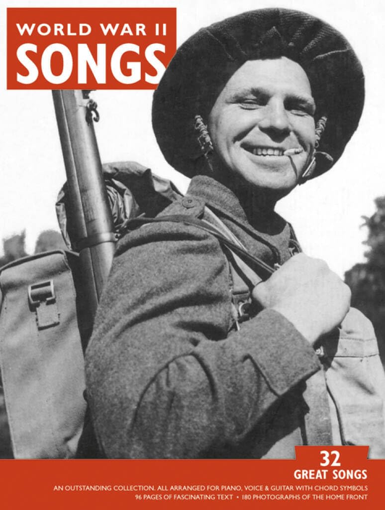 Couverture du livre « WORLD WAR II SONGS PIANO, VOIX, GUITARE », librairie Les Contes Infusés à Corte