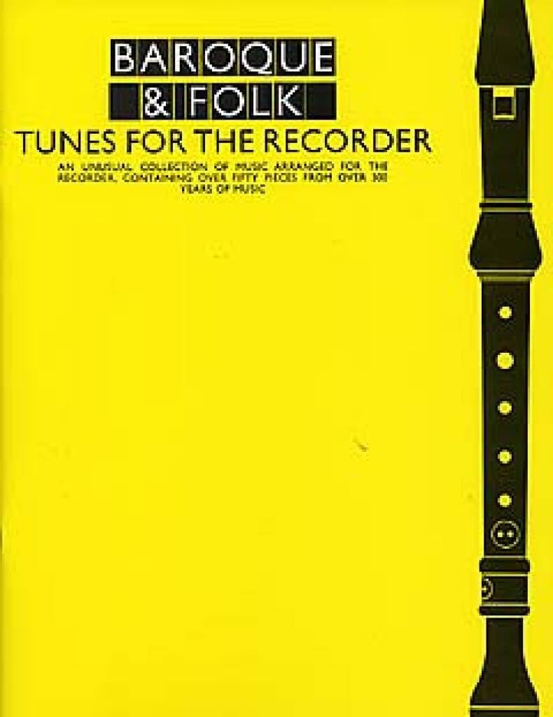 Couverture du livre « BAROQUE AND FOLK TUNES FOR THE RECORDER » de Auteurs Divers, librairie Les Contes Infusés à Corte