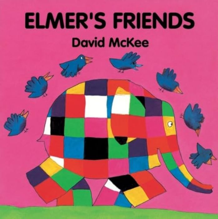 Couverture du livre « ELMER'S FRIENDS » de David Mckee, librairie Les Contes Infusés à Corte