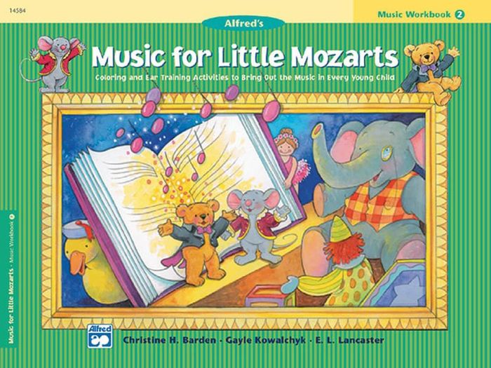 Couverture du livre « MUSIC FOR LITTLE MOZARTS WORKBOOK 2 PIANO » de Kowalchyk, (au Gayle, librairie Les Contes Infusés à Corte