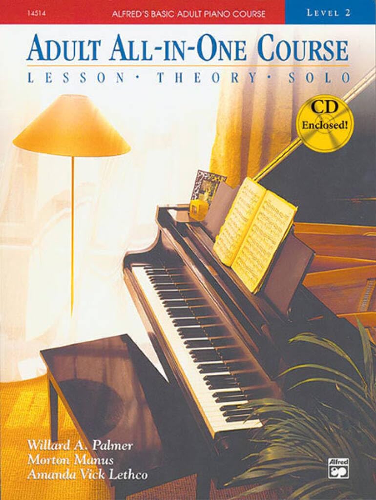 Couverture du livre « ALFRED'S BASIC ADULT ALL IN ONE COURSE 2 - RECUEIL + CD », librairie Les Contes Infusés à Corte