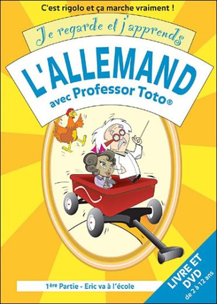 Couverture du livre « ALLEMAND AVEC PROF TOTO - DVD NIV 1 JE REGARDE ET J'APPRENDS » de Francois Thibaut, librairie Les Contes Infusés à Corte