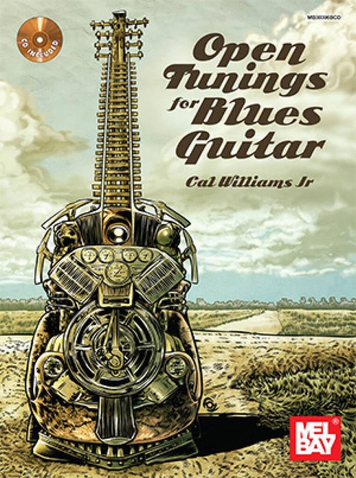 Couverture du livre « OPEN TUNINGS FOR BLUES GUITAR: BOOK AND CD +CD » de Williams, (edit Carl, librairie Les Contes Infusés à Corte