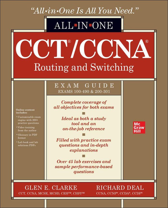 Couverture du livre « CCT/CCNA ROUTING AND SWITCHING ALL-IN-ONE EXAM GUIDE », librairie Les Contes Infusés à Corte
