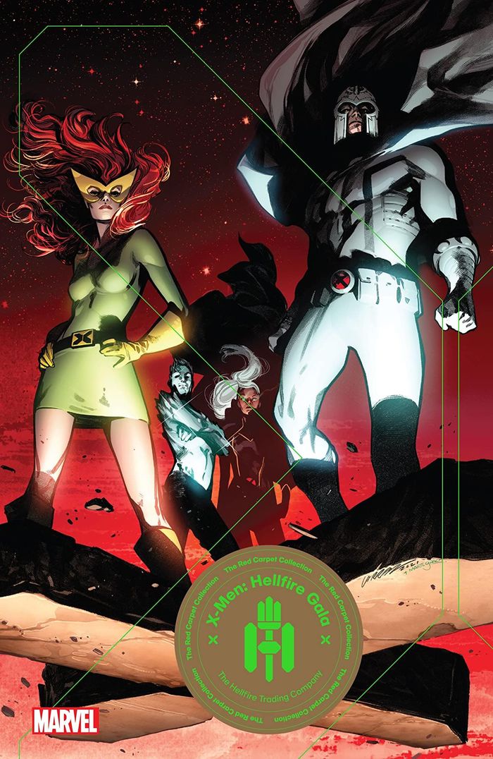 Couverture du livre « X-MEN: HELLFIRE GALA RED CARPET EDITION » de Hickman/duggan/ewing, librairie Les Contes Infusés à Corte