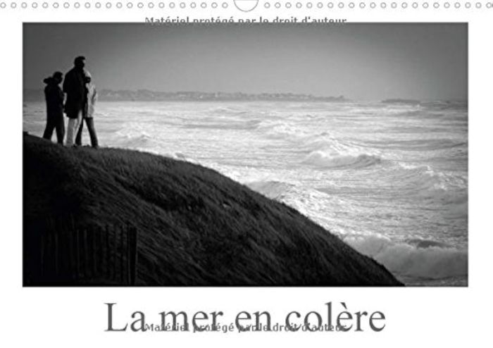 Couverture du livre « LA MER EN COLERE CALENDRIER MURAL 2015 DIN A3 HORIZONTAL », librairie Les Contes Infusés à Corte