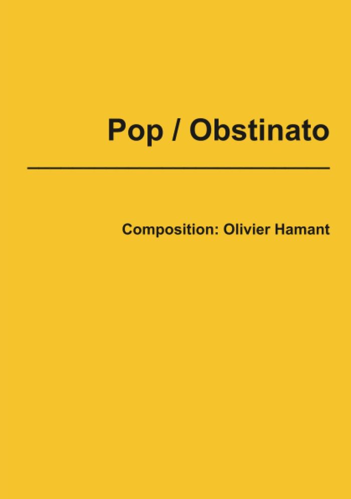 Couverture du livre « POP / OBSTINATO », librairie Les Contes Infusés à Corte