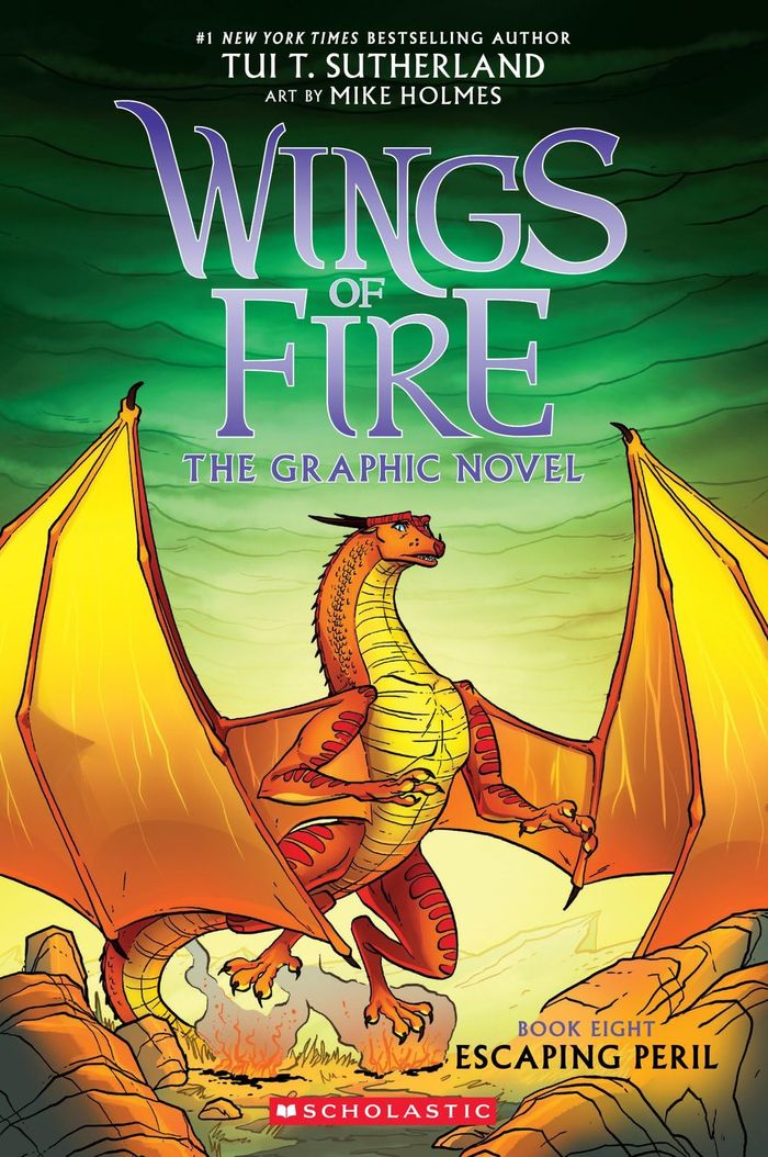 Couverture du livre « ESCAPING PERIL (WINGS OF FIRE #8) », librairie Les Contes Infusés à Corte