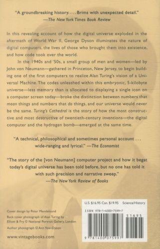 Quatrième de couverture de « TURING'S CATHEDRAL - THE ORIGINS OF THE DIGITAL UNIVERSE »