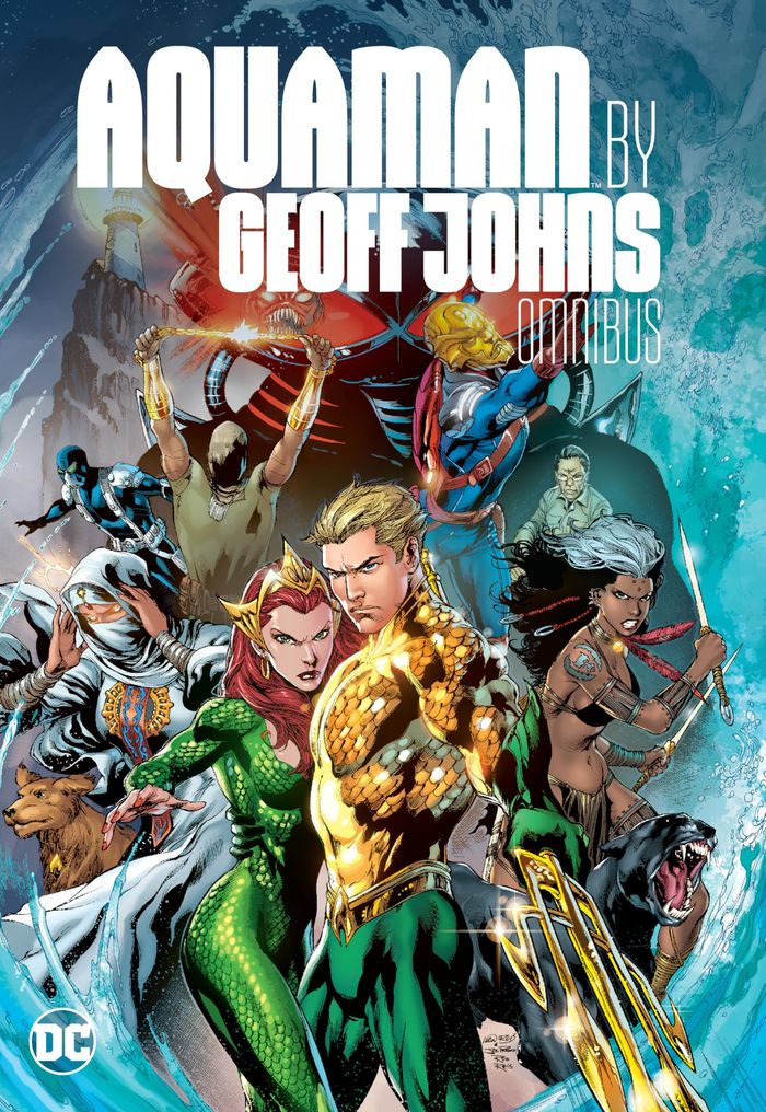 Couverture du livre « AQUAMAN BY GEOFF JOHNS OMNIBUS », librairie Les Contes Infusés à Corte