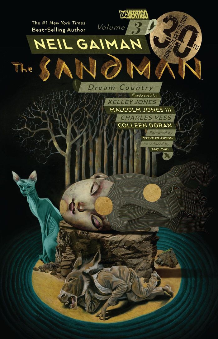 Couverture du livre « THE SANDMAN VOLUME 3 - DREAM COUNTRY 30TH ANNIVERSARY EDITION » de Neil Gaiman, librairie Les Contes Infusés à Corte