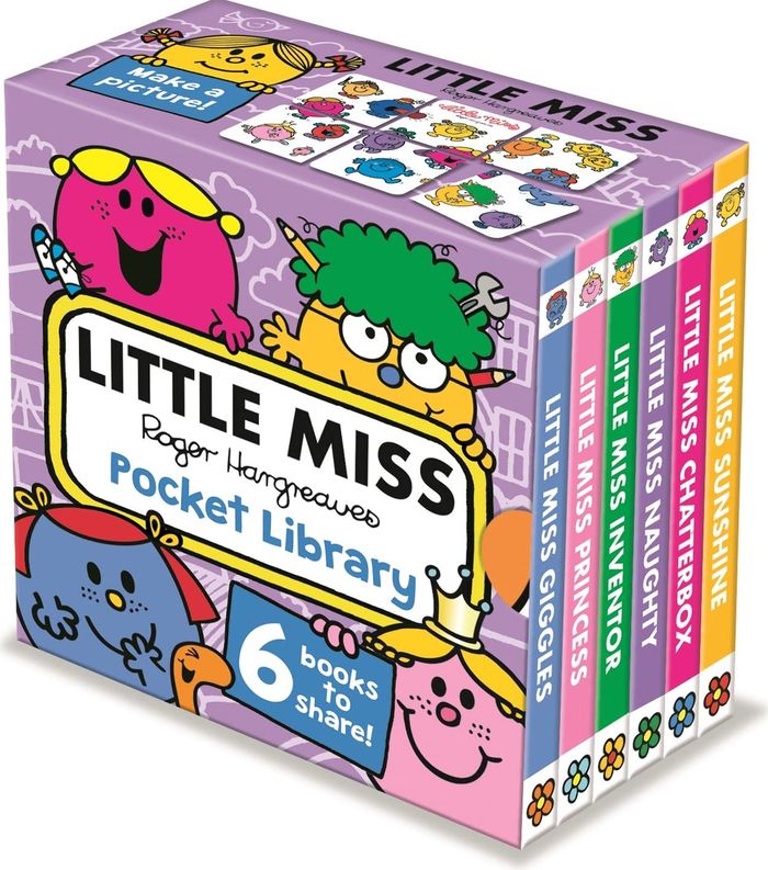 Couverture du livre « MR. MEN AND LITTLE MISS - LITTLE MISS: POCKET LIBRARY » de Roger Hargreaves, librairie Les Contes Infusés à Corte
