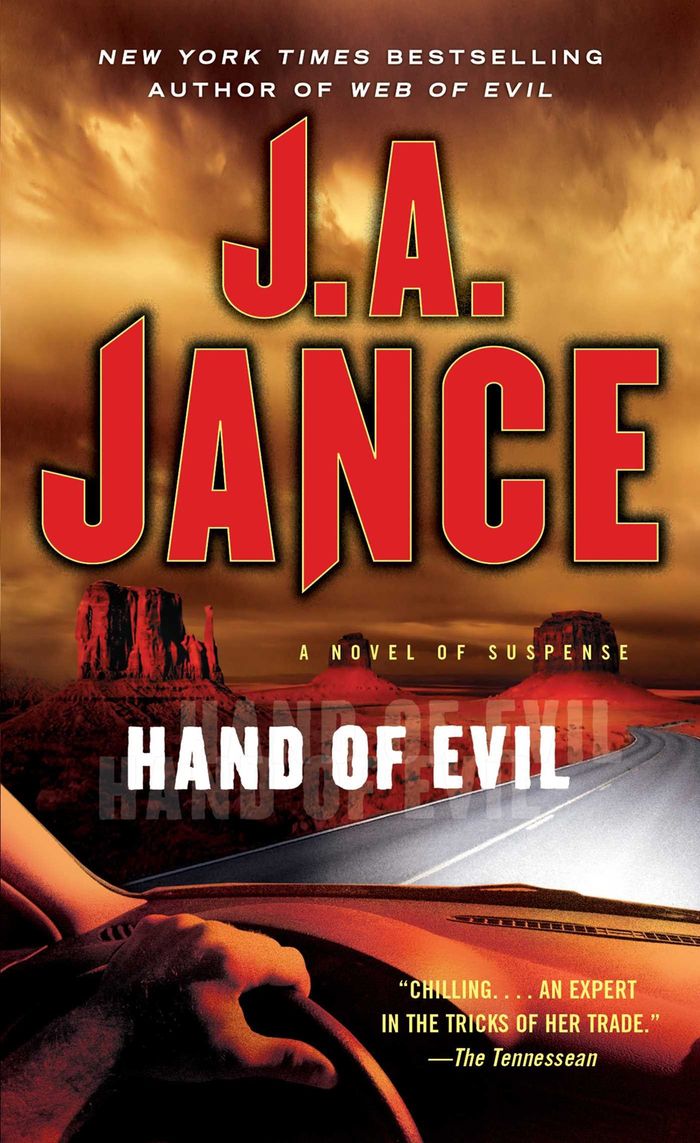 Couverture du livre « HAND OF EVIL » de Jance, J.A., librairie Les Contes Infusés à Corte