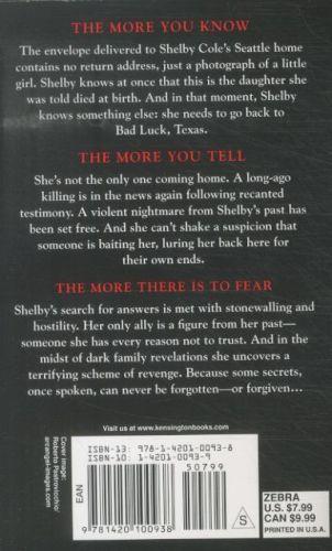 Quatrième de couverture de « UNSPOKEN »