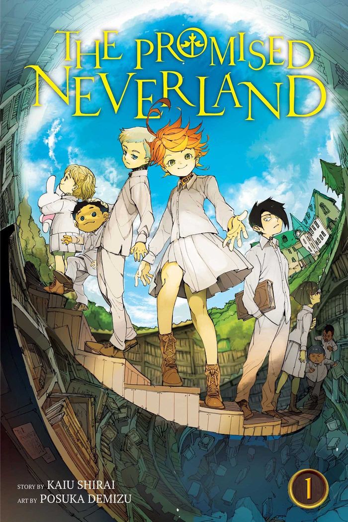 Couverture du livre « THE PROMISED NEVERLAND, VOL. 1 - VOLUME 1 - GRACE FIELD HOUSE » de Shirai/demizu, librairie Les Contes Infusés à Corte