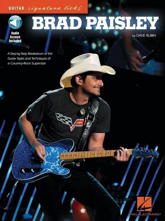 Couverture du livre « SIGNATURE LICKS GUITAR: BRAD PAISLEY GUITARE +CD » de Auteurs Divers, librairie Les Contes Infusés à Corte
