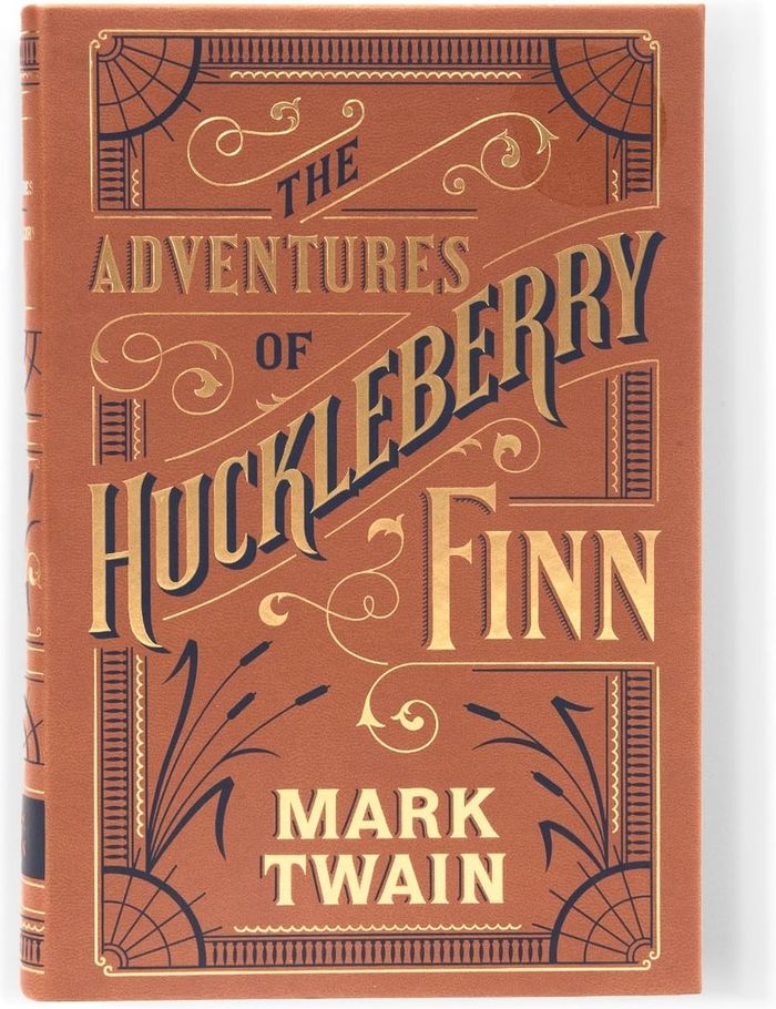 Couverture du livre « BARNES & NOBLE FLEXIBOUND EDITIONS - ADVENTURES OF HUCKLEBERRY FINN (BARNES & NOBLE FLEXIBOUND CLASS » de Mark Twain, librairie Les Contes Infusés à Corte