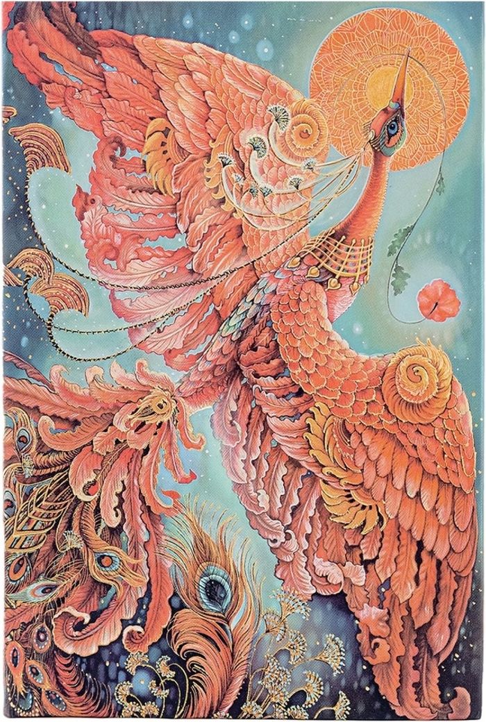 Couverture du livre « CARNET RIGIDE PAPERBLANKS OISEAU DE FEU MINI LIGNE 176P. » de Xxx, librairie Les Contes Infusés à Corte