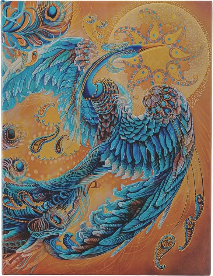Couverture du livre « CARNET RIGIDE PAPERBLANKS OISEAU CELESTE ULTRA LIGNE 144P. » de Xxx, librairie Les Contes Infusés à Corte