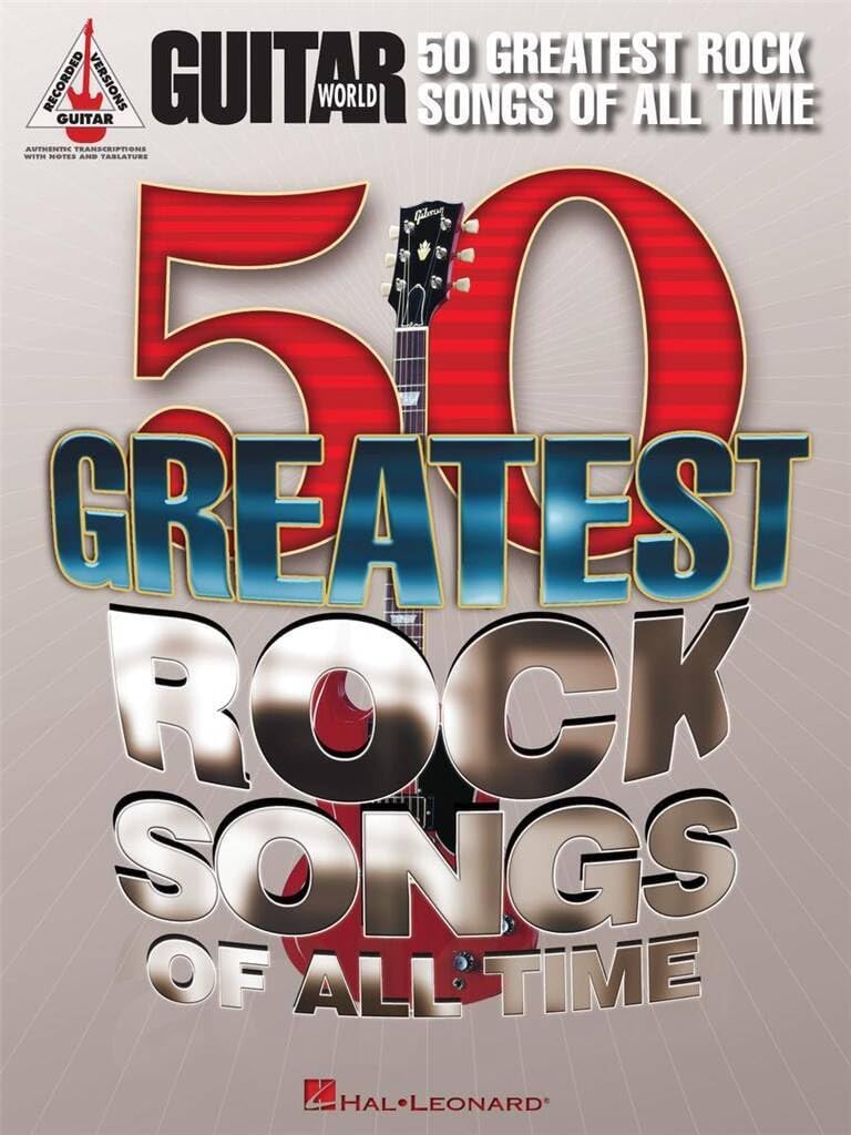 Couverture du livre « GUITAR WORLD: 50 GREATEST ROCK SONGS OF ALL TIME » de Auteurs Divers, librairie Les Contes Infusés à Corte