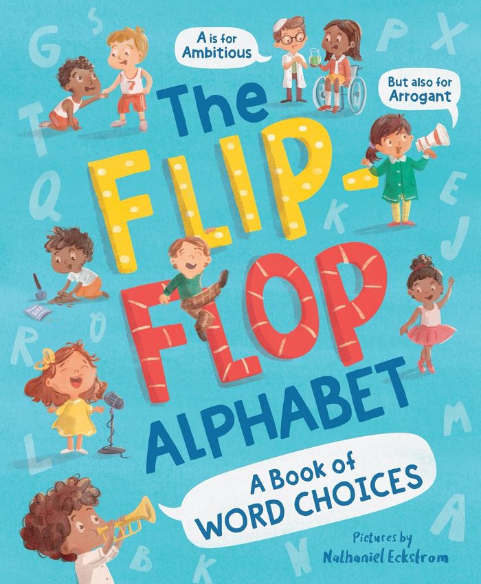 Couverture du livre « THE FLIP-FLOP ALPHABET - A BOOK OF WORD CHOICES » de Duopress/eckstrom, librairie Les Contes Infusés à Corte