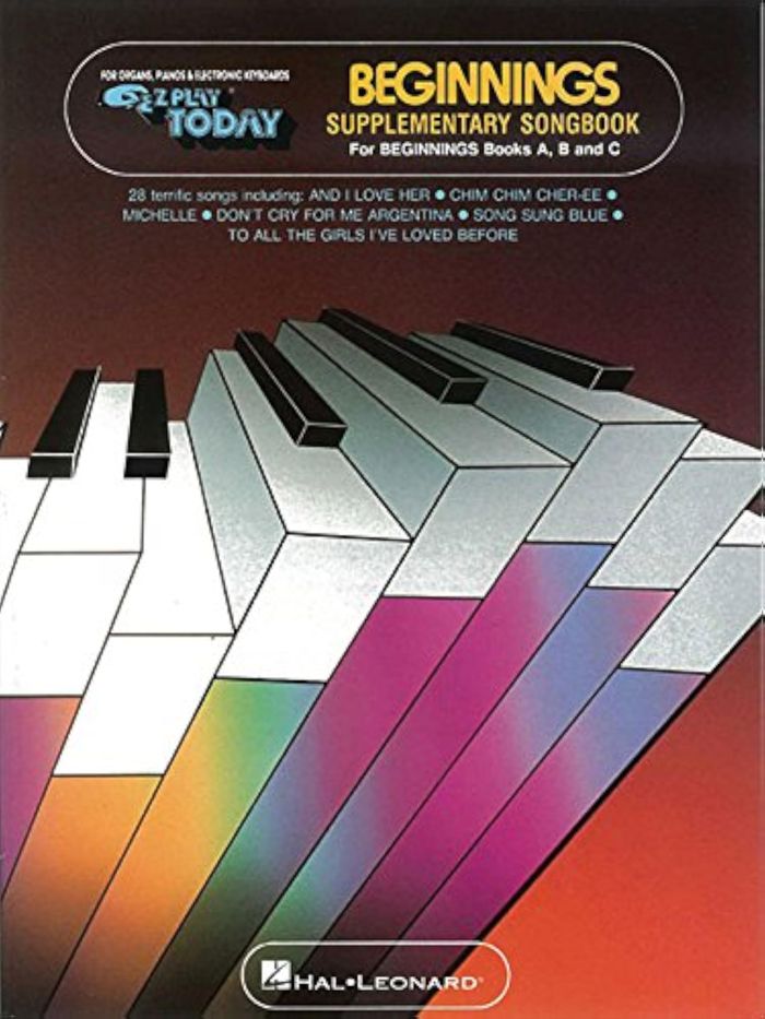 Couverture du livre « BEGINNINGS SUPPLEMENTARY SONGBOOK A B C PIANO OU CLAVIER » de Auteurs Divers, librairie Les Contes Infusés à Corte