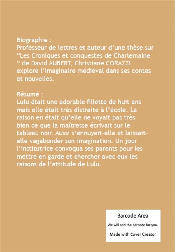 Quatrième de couverture de « LES LUNETTES MAGIQUES ET AUTRES CONTES ET NOUVELLES »