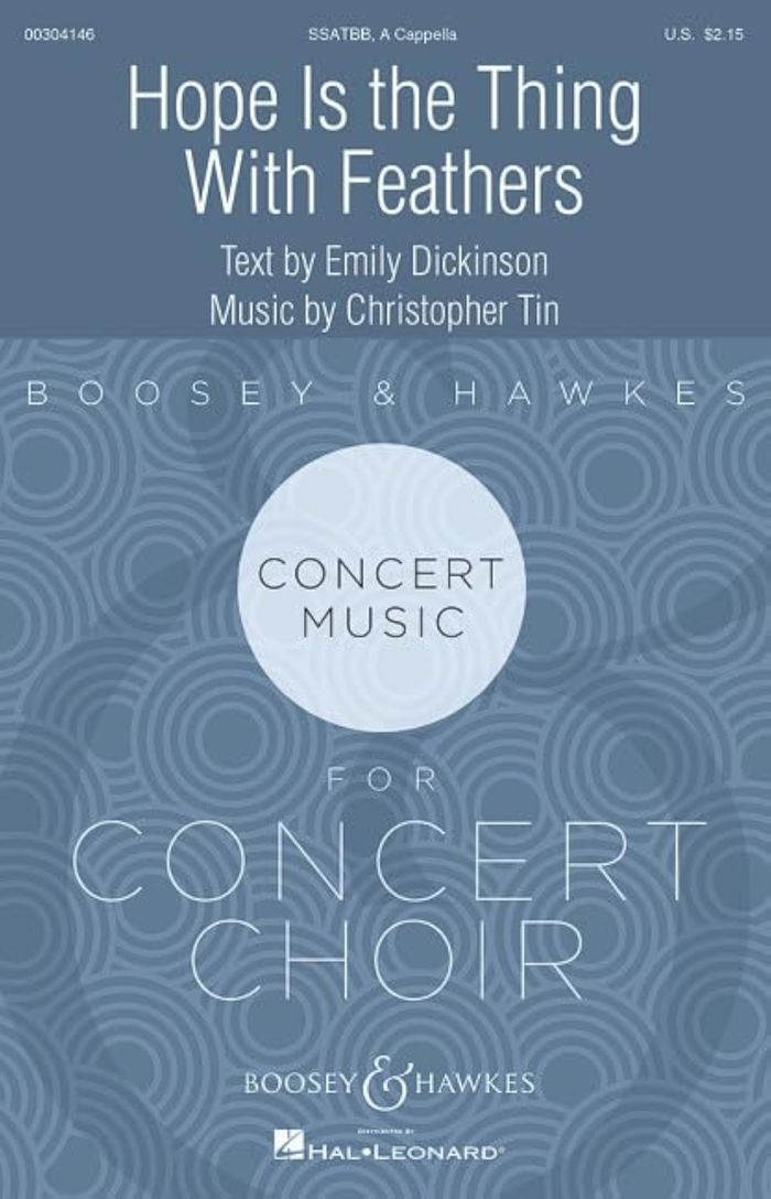 Couverture du livre « BOOSEY & HAWKES CONCERT MUSIC FOR CONCERT CHOIR - HOPE IS THE THING WITH FEATHERS - MOVEMENT XII FRO » de Christopher Tin, librairie Les Contes Infusés à Corte