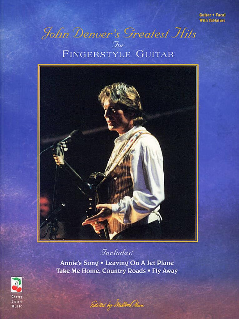 Couverture du livre « JOHN DENVER'S GREATEST HITS FOR FINGERSTYLE GUITAR GUITARE » de Denver, (artist John, librairie Les Contes Infusés à Corte