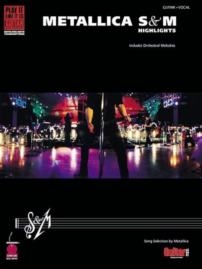Couverture du livre « PLAY IT LIKE IT IS GUITAR: METALLICA - S&M HIGHLIGHTS GUITARE » de (artist) Metallica, librairie Les Contes Infusés à Corte