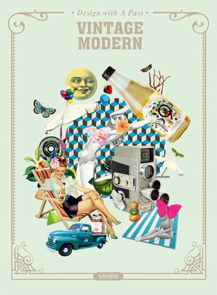 Couverture du livre « VINTAGE MODERN /ANGLAIS » de Publishing Sandu, librairie Les Contes Infusés à Corte