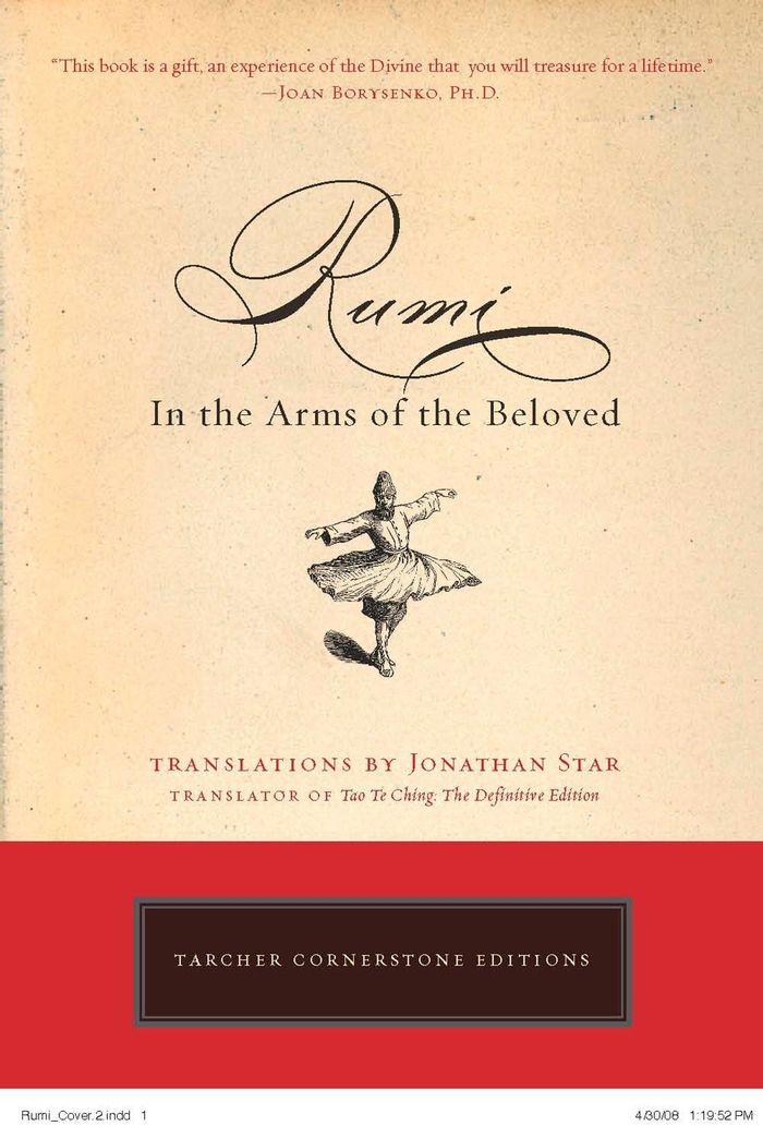 Couverture du livre « CORNERSTONE EDITIONS - RUMI - IN THE ARMS OF THE BELOVED », librairie Les Contes Infusés à Corte