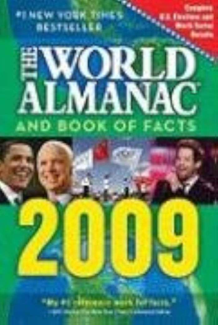 Couverture du livre « THE WORLD ALMANAC AND BOOK OF FACTS 2009 » de Collectif, librairie Les Contes Infusés à Corte