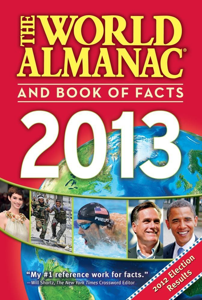 Couverture du livre « THE WORLD ALMANAC AND BOOK OF FACTS 2013 », librairie Les Contes Infusés à Corte