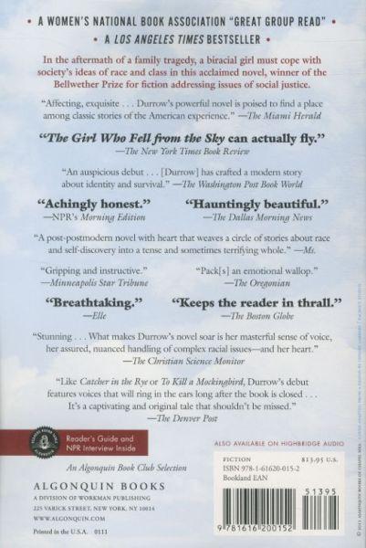 Quatrième de couverture de « THE GIRL WHO FELL FROM THE SKY »
