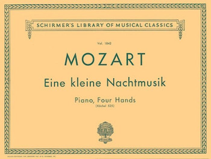 Couverture du livre « WOLFGANG AMADEUS MOZART: EINE KLEINE NACHTMUSIK (PIANO DUET) » de Mozart, Ama Wolfgang, librairie Les Contes Infusés à Corte