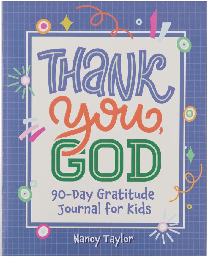 Couverture du livre « KID BOOK THANK YOU, GOD! 90 DAY GRATITUDE JOURNAL » de Christian Art Gifts, librairie Les Contes Infusés à Corte