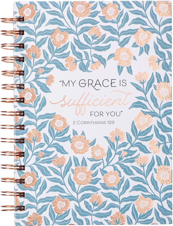 Couverture du livre « LARGE WIRE JOURNAL MY GRACE IS SUFFICIENT FOR YOU », librairie Les Contes Infusés à Corte