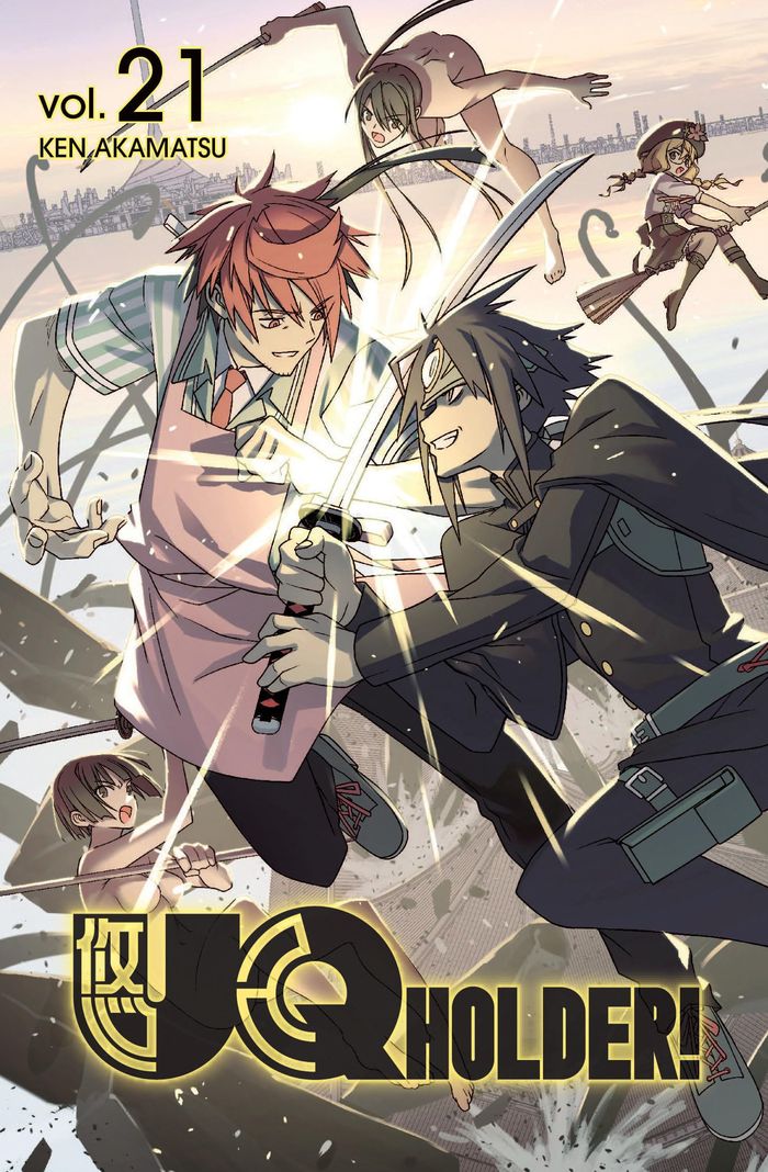 Couverture du livre « UQ HOLDER! 21 » de Ken Akamatsu, librairie Les Contes Infusés à Corte
